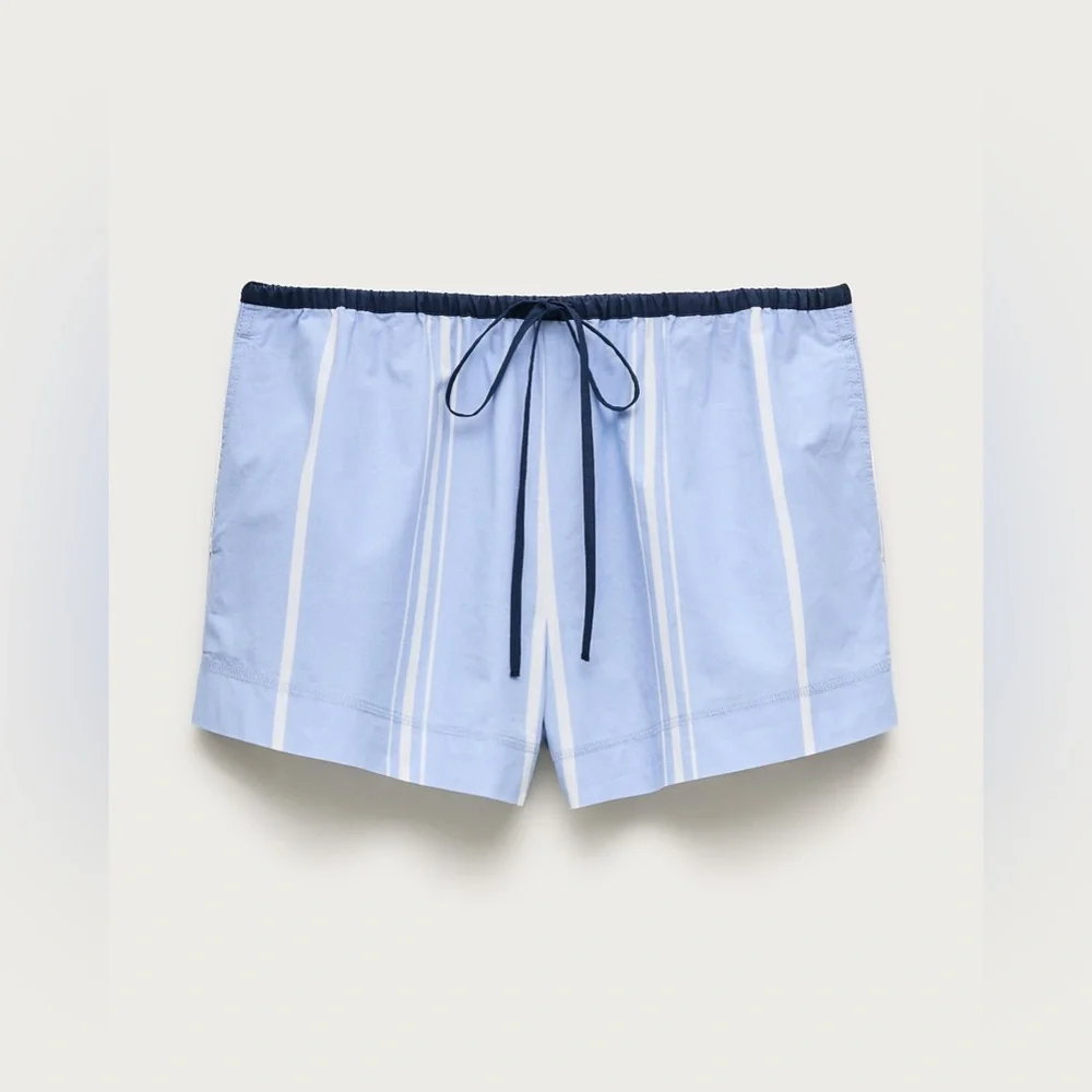 NWT J.Crew Cruise Drawstring Short in Striped Cotton Poplin